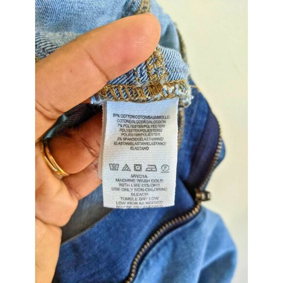 Free People Skinny Jeans Womens Size 27 Blue Mid Rise Cropped Frayed Hem Stretch - Picture 8 of 9